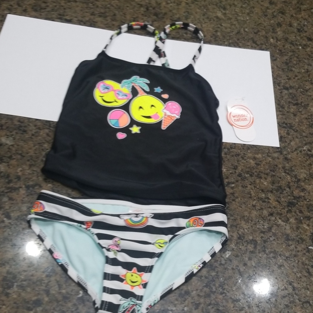NWT Wander Nation Tankini with Bottoms Sz 4-5